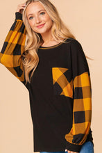 Load image into Gallery viewer, Haptics Full Size Plaid Dropped Shoulder Sweatshirt