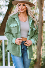 Load image into Gallery viewer, Contrast Button Down Fleece Jacket