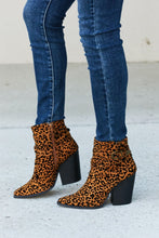 Load image into Gallery viewer, Qupid Leopard Buckle Detail Booties
