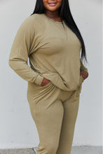 Load image into Gallery viewer, Zenana Rest and Relaxation Full Size Run Lounge Set in Khaki