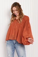 Load image into Gallery viewer, HYFVE Romance Smocked Blouse DIBS ROME