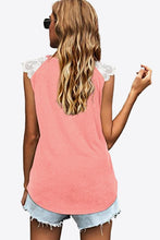 Load image into Gallery viewer, Spliced Lace Curved Hem Blouse