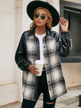 Load image into Gallery viewer, Plaid Button Down Raglan Sleeve Jacket