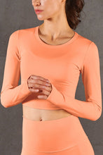 Load image into Gallery viewer, Breathable Cropped Long Sleeve Sports Top