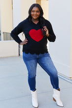 Load image into Gallery viewer, CY Fashion Full Size Heart Hem Detail Drop Shoulder Top