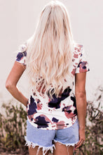 Load image into Gallery viewer, Tie-Dye V-Neck Short Sleeve Tee Shirt