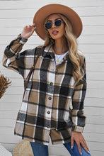 Load image into Gallery viewer, Double Take Plaid Dropped Shoulder Pocketed Shirt Jacket