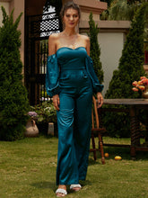 Load image into Gallery viewer, Off-Shoulder Wide Leg Jumpsuit