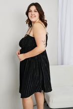 Load image into Gallery viewer, White Birch Full Size Striped Spaghetti Strap Dress