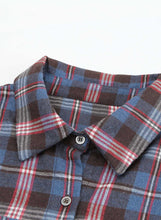 Load image into Gallery viewer, Plaid Slit High-Low Shirt with Pockets