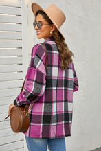 Load image into Gallery viewer, Double Take Plaid Dropped Shoulder Pocketed Shirt Jacket