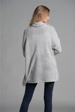 Load image into Gallery viewer, Exposed Seam Funnel Neck Tunic Sweater