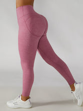 Load image into Gallery viewer, Elastic Waistband Cropped Sports Leggings