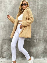 Load image into Gallery viewer, Buttoned Longline Sherpa Jacket