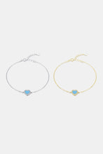 Load image into Gallery viewer, 925 Sterling Silver Heart Shape Spring Ring Closure Bracelets