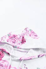 Load image into Gallery viewer, Floral Crisscross Drawstring Hoodie