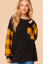 Load image into Gallery viewer, Haptics Full Size Plaid Dropped Shoulder Sweatshirt