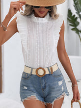 Load image into Gallery viewer, Butterfly Sleeve Frill Neck Blouse