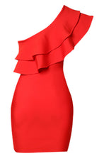 Load image into Gallery viewer, Ruffled One-Shoulder Bodycon Dress