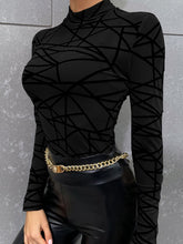 Load image into Gallery viewer, Geometric Mock Neck Top