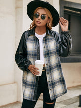 Load image into Gallery viewer, Plaid Button Down Raglan Sleeve Jacket