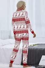 Load image into Gallery viewer, Reindeer and Snowflake Print Pajama Set