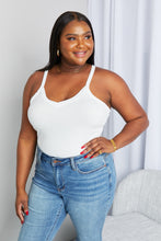 Load image into Gallery viewer, Zenana Full Size V-Neck Ribbed Cami in Ivory