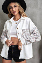Load image into Gallery viewer, Leopard Corduroy Dropped Shoulder Jacket