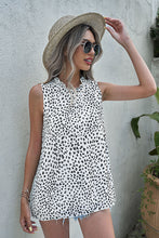 Load image into Gallery viewer, Leopard Print Frill Neck Tank