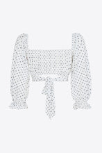 Load image into Gallery viewer, Printed Long Flounce Sleeve Cropped Blouse