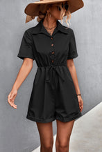 Load image into Gallery viewer, Button Down Collared Neck Romper