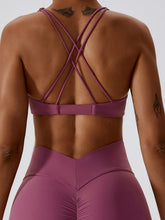Load image into Gallery viewer, Yoga V-Neck Twisted Sleeveless Sports Bra