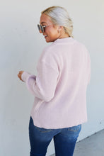 Load image into Gallery viewer, Heimish Losing Track Full Size Hem Detail Rib-Knit Sweater in Blush