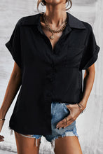 Load image into Gallery viewer, Satin Button Down Collared Shirt