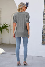 Load image into Gallery viewer, Flounce Sleeve V-Neck Tee