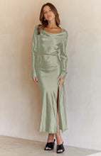 Load image into Gallery viewer, Cowl Neck Long Sleeve Maxi Dress