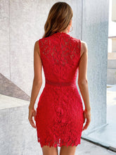 Load image into Gallery viewer, Lace Sleeveless Mini Dress