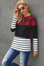 Load image into Gallery viewer, Mixed Print Long Sleeve Top