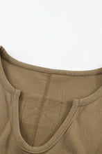 Load image into Gallery viewer, Notched Neck Dropped Shoulder Top