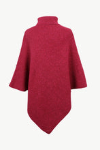 Load image into Gallery viewer, Handkerchief Hem Turtleneck Poncho Sweater