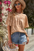 Load image into Gallery viewer, Round Neck Puff Sleeve Blouse