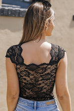Load image into Gallery viewer, Ruched Sweetheart Neck Lace Bodysuit