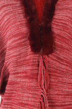 Load image into Gallery viewer, Heathered Dolman Sleeve Fringed Poncho