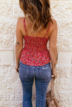 Load image into Gallery viewer, Floral Smocked Peplum Cami