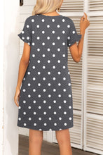 Load image into Gallery viewer, Flounce Sleeve Round Neck Dress with Pockets