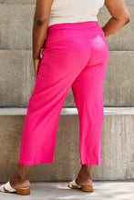 Load image into Gallery viewer, And The Why In The Mix Full Size Pleated Detail Linen Pants in Hot Pink