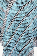 Load image into Gallery viewer, Heathered V-Neck Fringe Hem Poncho