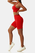Load image into Gallery viewer, Crisscross Sports Bra and Biker Shorts Set