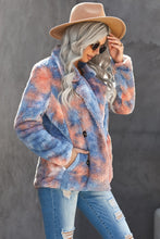 Load image into Gallery viewer, Printed Button Detail Teddy Jacket with Pockets