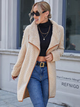 Load image into Gallery viewer, Open Front Turn-Down Collar Plush Coat